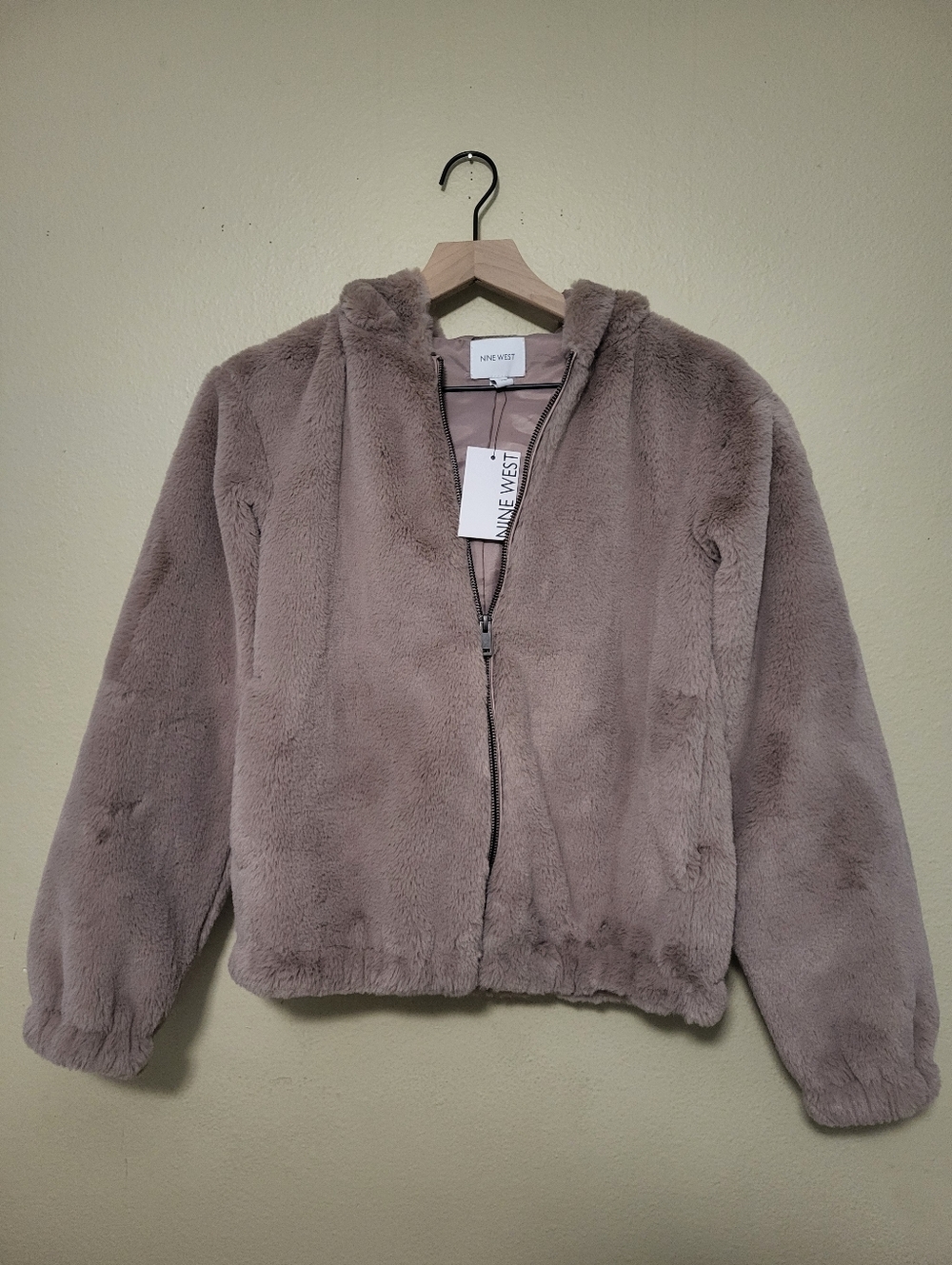 Nine West Faux Fur Hoodie XS